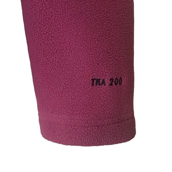 The North Face Womens Size Medium TKA 200 Full Zip Fleece Jacket Pink Black - Picture 9 of 14